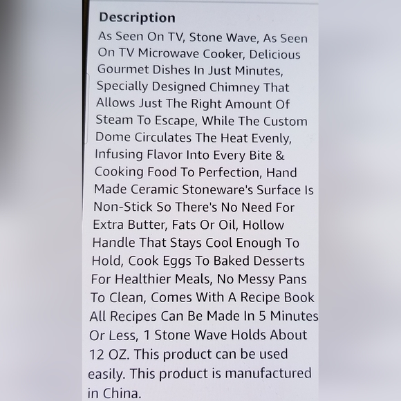 Stone Wave Micro Cooker - Picture 3 of 3